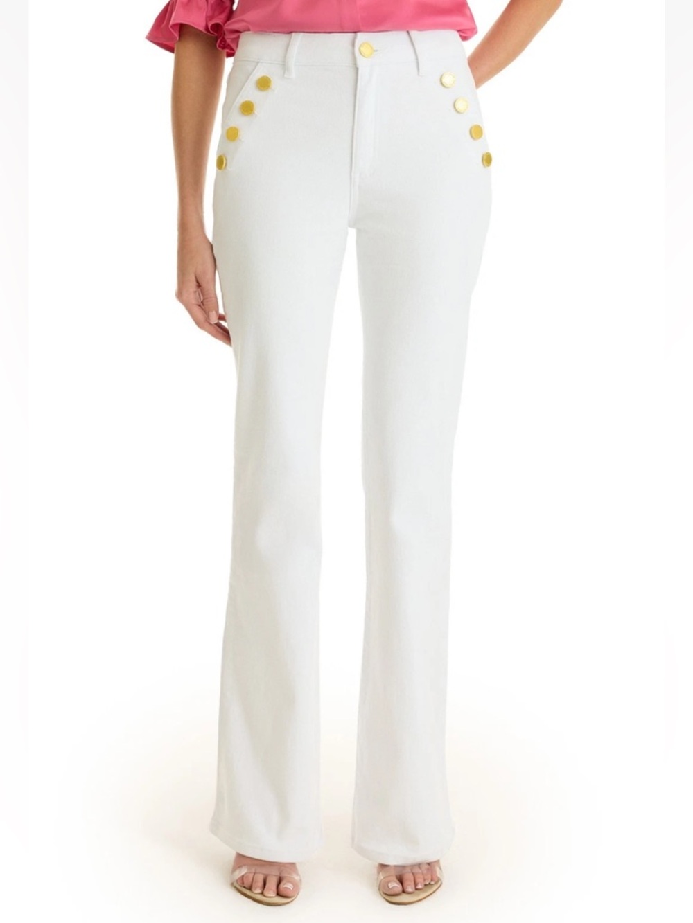 The Noli Shop White Allegra Bootcut Jeans Size 29